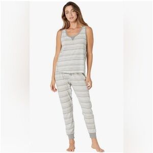 Splendid Women's Gray Striped Pajama Set